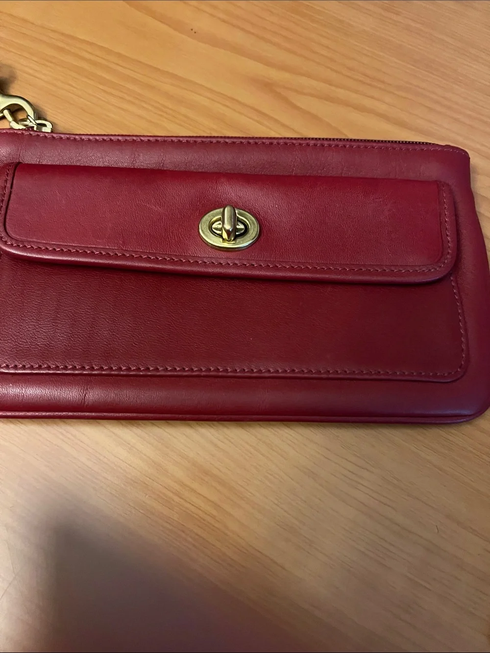 Coach Legacy Leather Wristlet in Burgundy NWOT